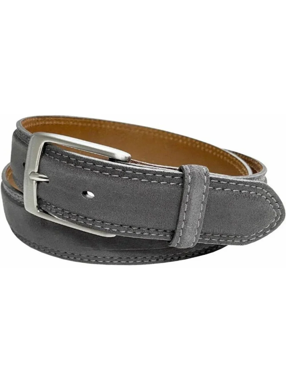 Suede Leather Men's Casual Dress Belt - 1-3/8